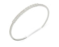 Anne Klein Silver-Tone Crystal Stone Thin Cuff Bracelet
