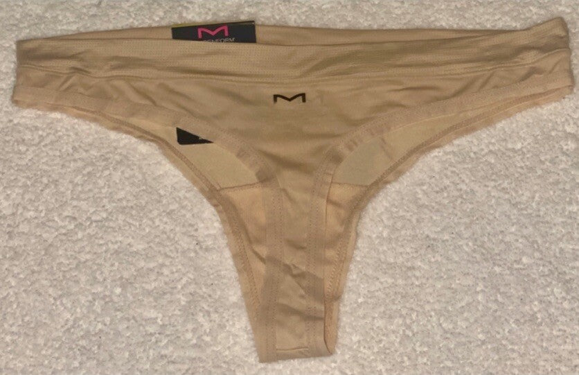MAIDENFORM Sport Nude Breathable Thong Panty NEW Womens Sz S 5