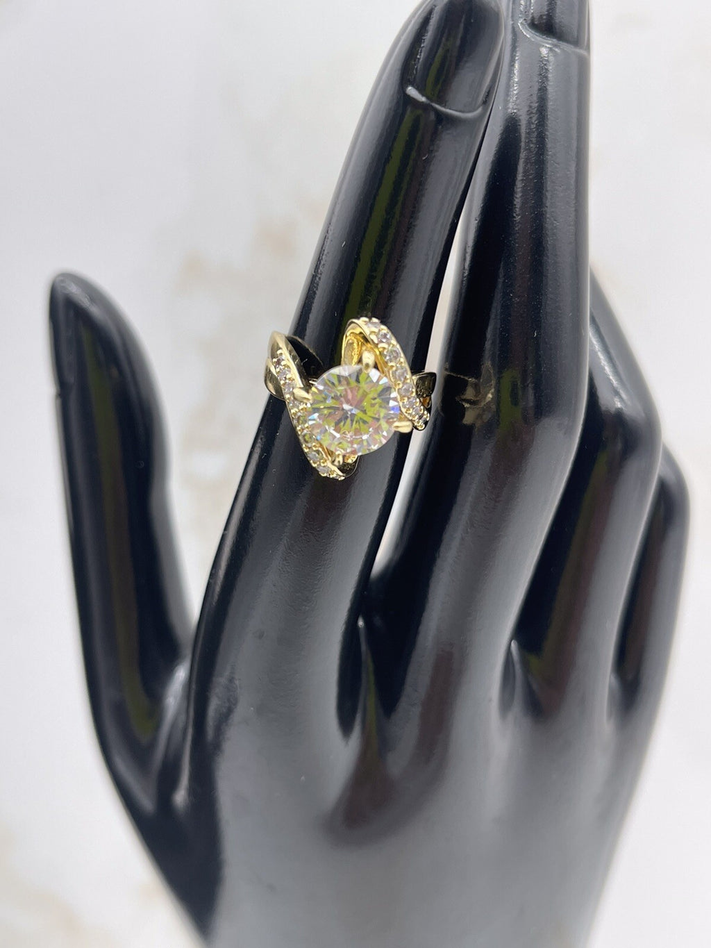  Charter Club Cubic Zirconia Gold Plated Ring Size 5