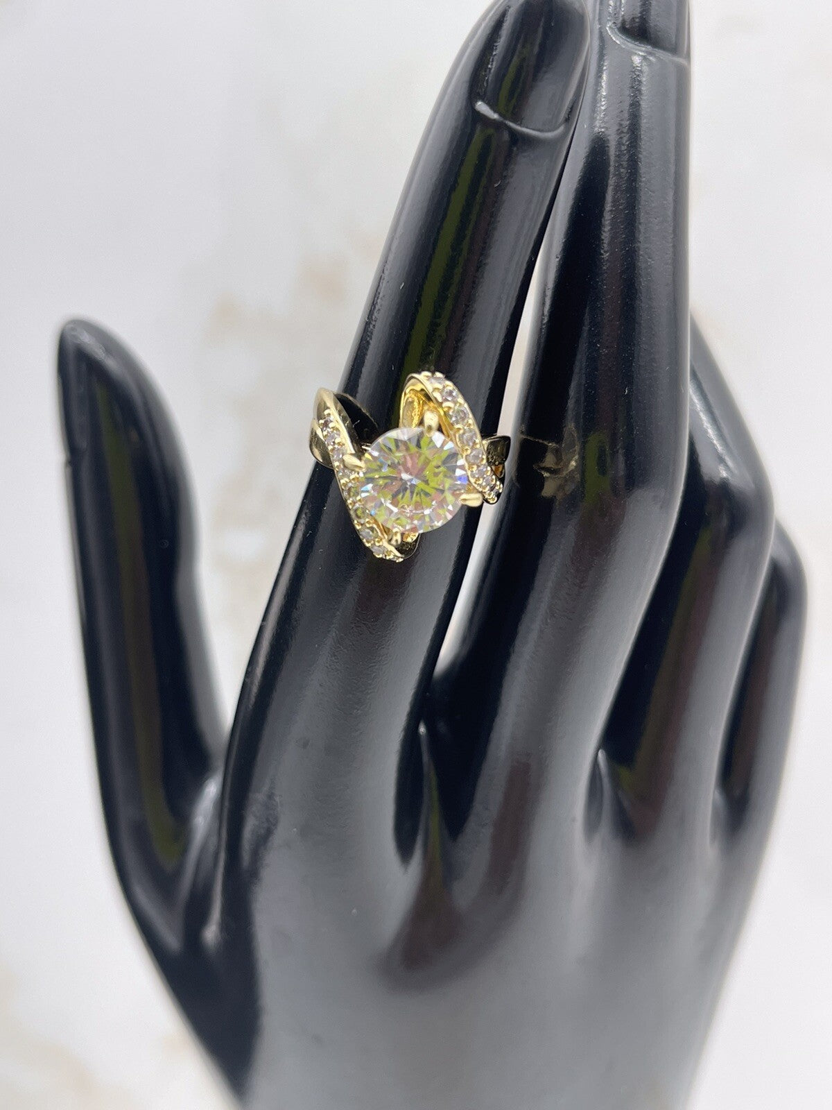  Charter Club Cubic Zirconia Gold Plated Ring Size 5