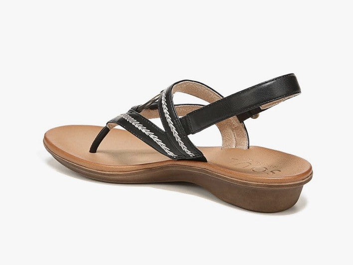 Soul Naturalizer Sunny Flat Sandals Black Smooth 7