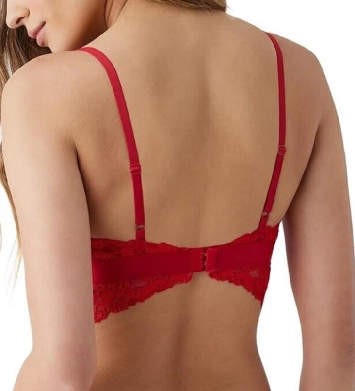 B.temptd Womens Opening Act Bralette, Red, Size Small
