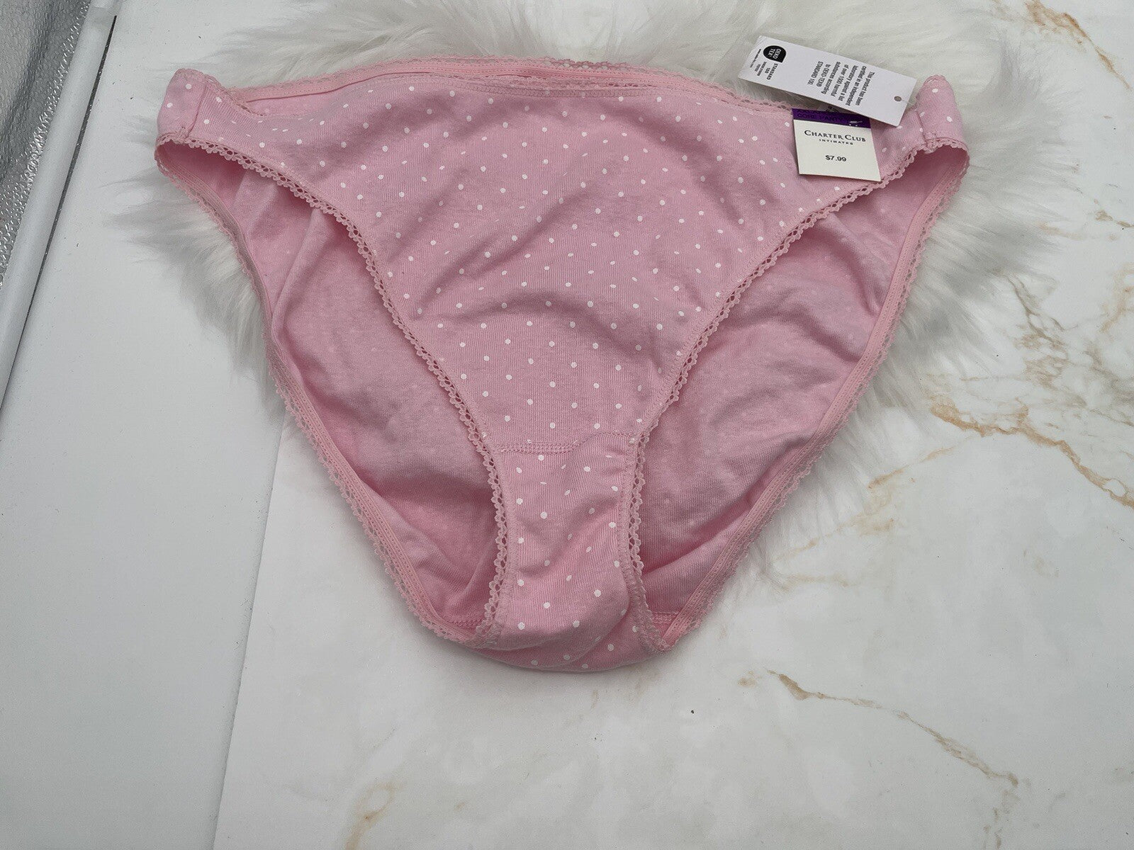 Charter Club Intimates Panty Polka Dots Pink Style 100181114 Small