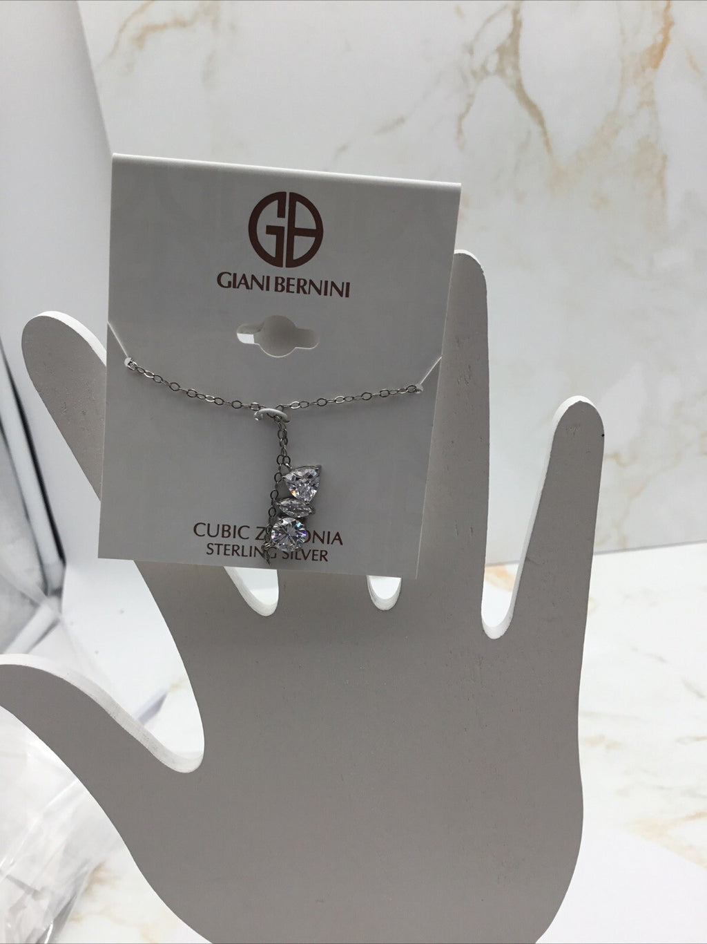 Giani Bernini Multi Cut Pendant Necklace Sterling Silver 16’+2’ Extender 