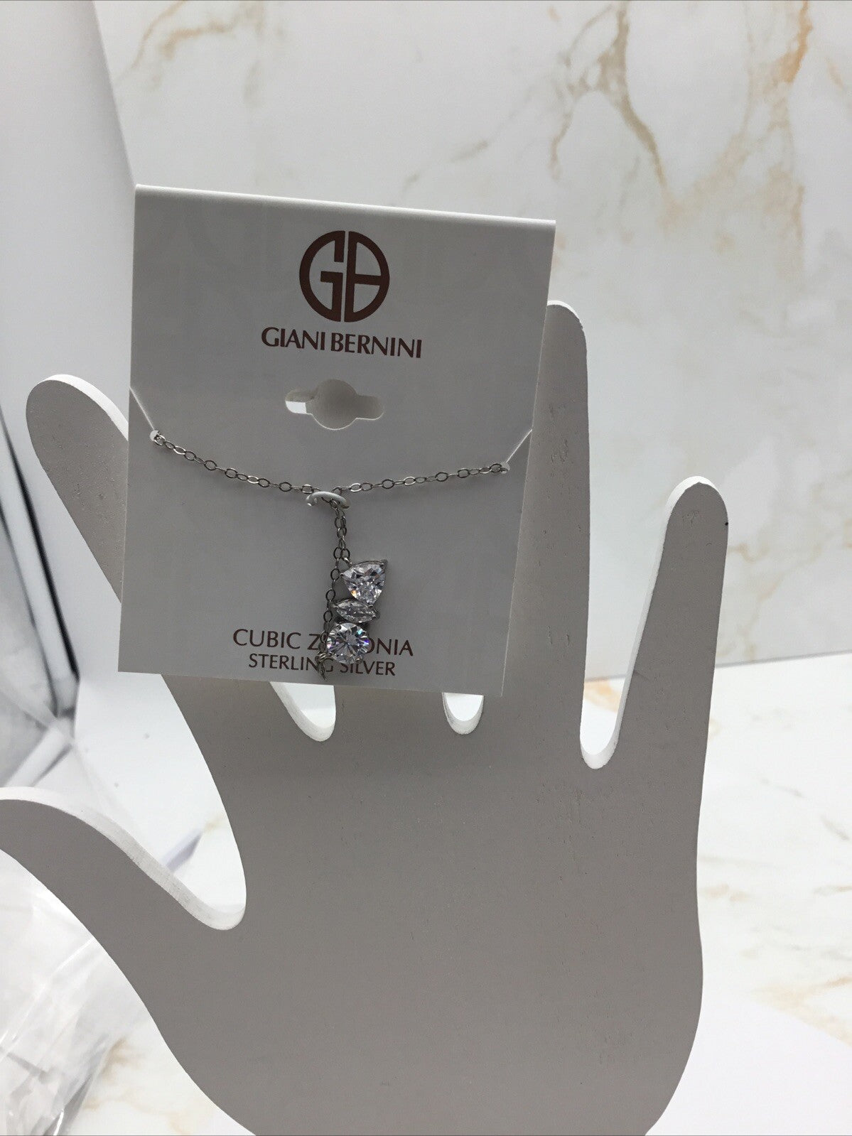 Giani Bernini Multi Cut Pendant Necklace Sterling Silver 16’+2’ Extender 