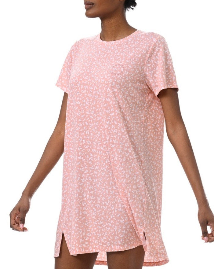 Tommy Hilfiger Women's Printed Short-Sleeve Sleepshirt M Floral Stems 