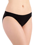 Jenni Women’s Lace Trim Bikini Underwear Black XXL
