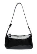 Like Dreams Maverick Shoulder Bag Black Patented Silver
