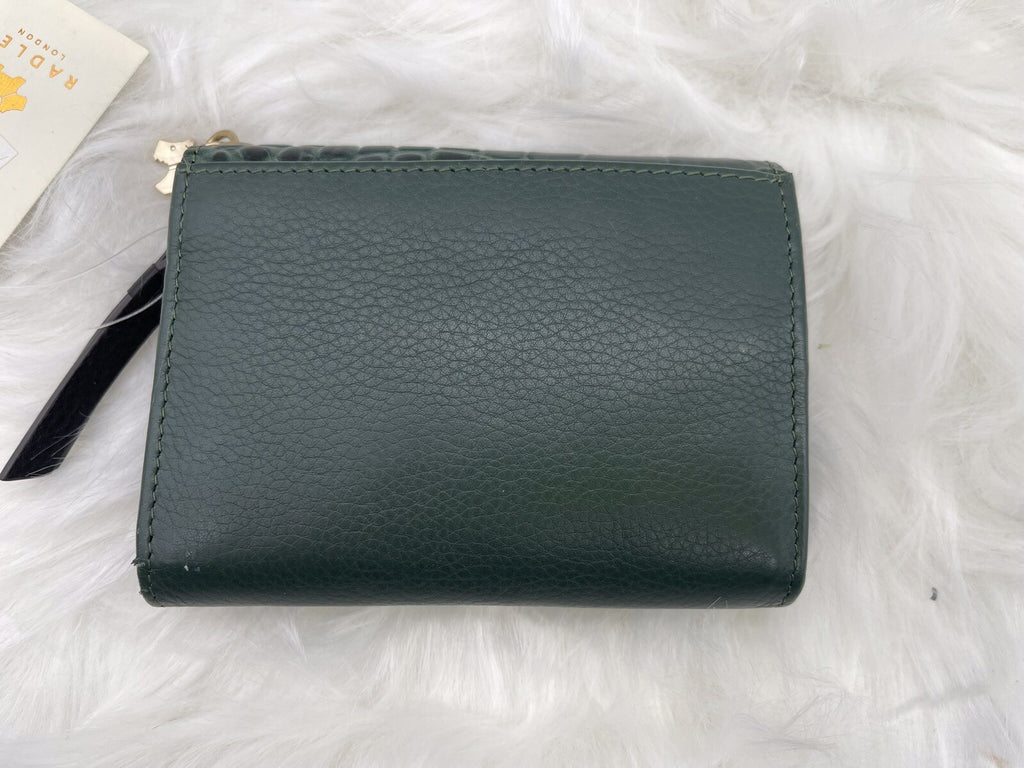 Radley London Croc-Embossed Arlington Court Leather Wallet Dark Green