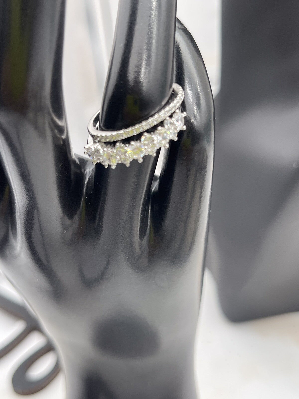Giani Bernini Rings- Sterling Silver Cubic Zirconia Bands, Set of 2 Size 8