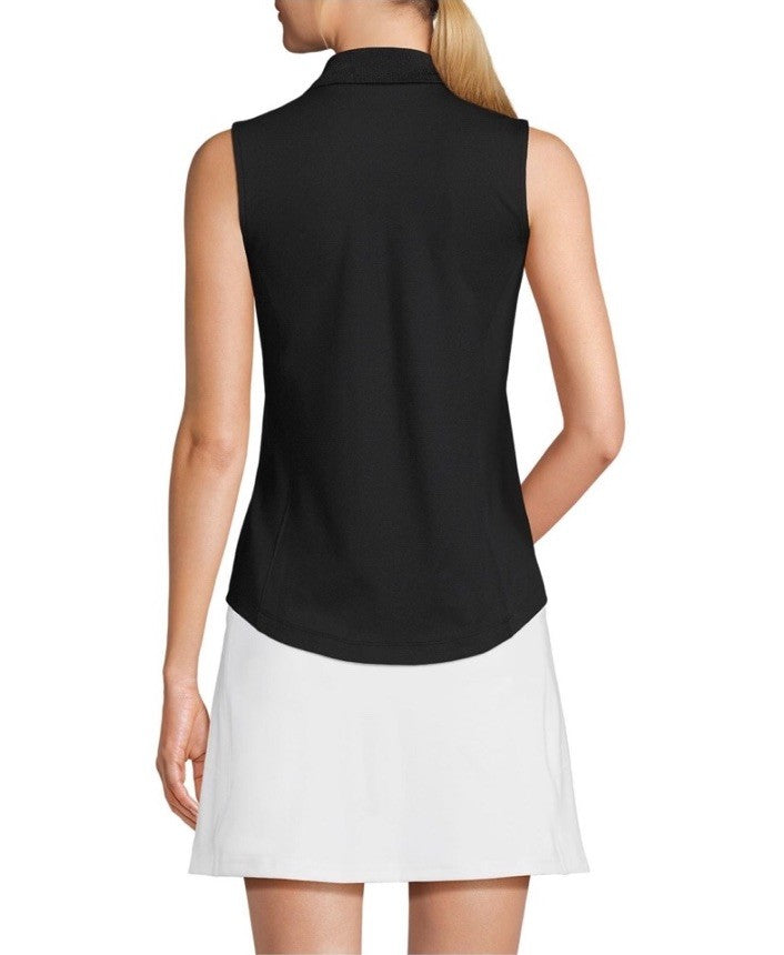 Lands' End Women's High Impact Polo Black XL