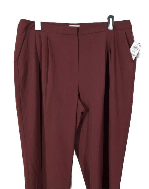 Bar III Pleated Front Dress Pants Plus Size 22 WCarrubo Red 