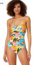 Anne Cole - Twist Front Shirred One Piece Swimsuit Multi / 6
