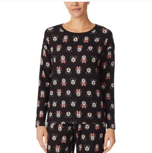 Disney Women's Mickey & Minnie Mouse Sleep Top M