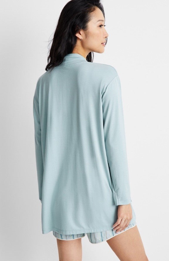 State of Day Women's Knit Open Front Cardigan Gray Mist M