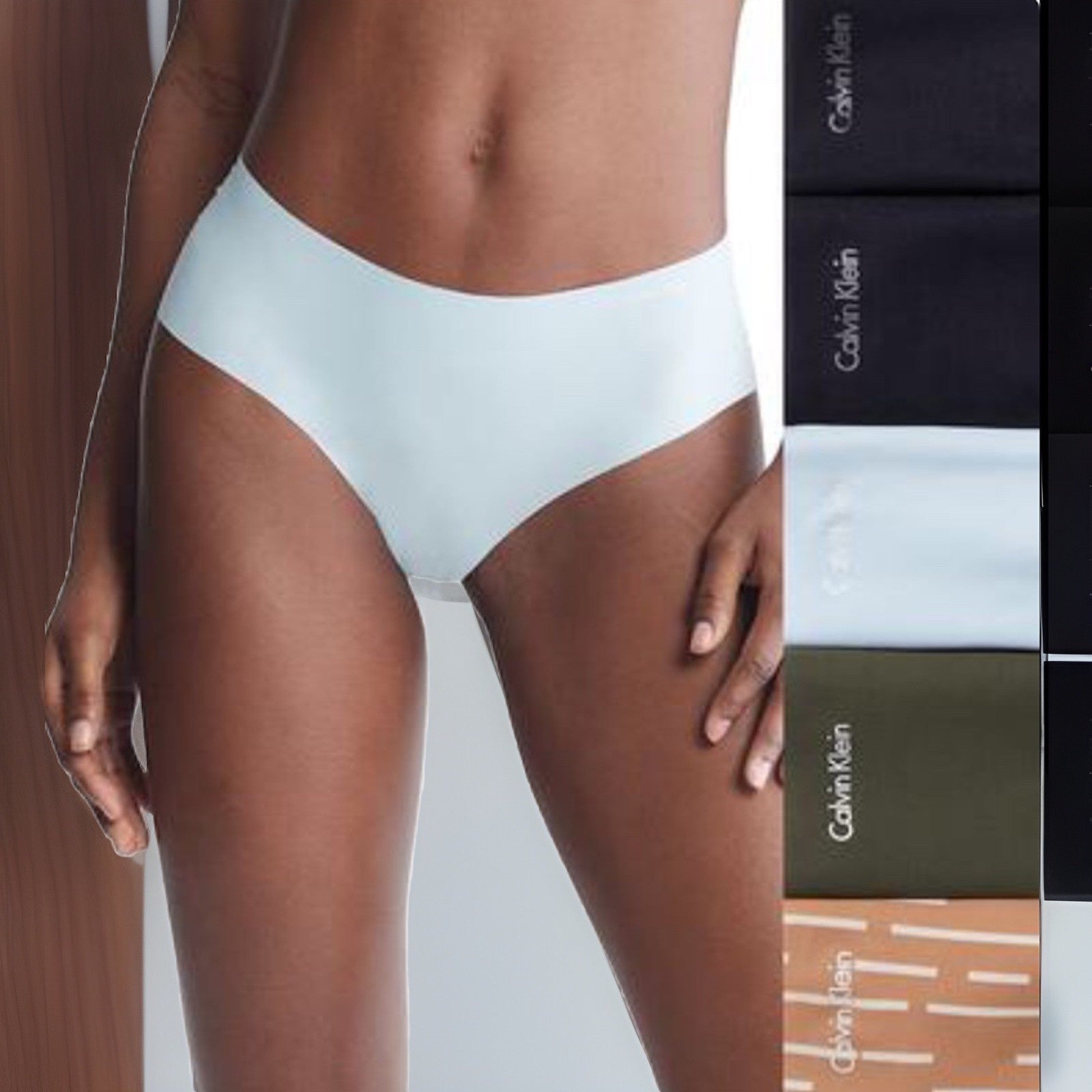 Calvin Klein Underwear Womens Medium Multicolor Microfiber Invisibles Hipster