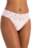 Jenni Women's Lace-Trim Thong Underwear Tossed Hearts XXXL