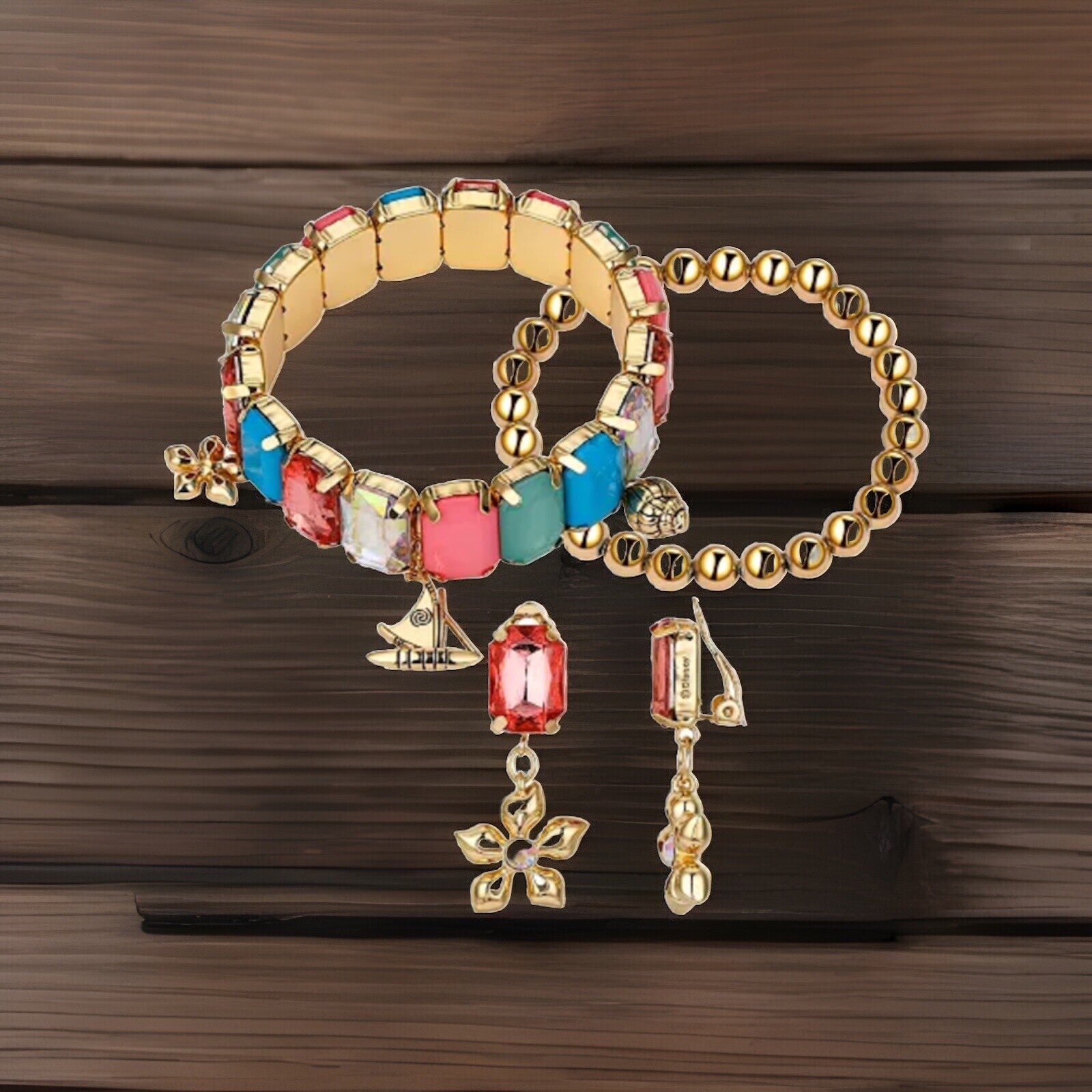 Kid's Princess Moana Multi Bracelet and Earring Set