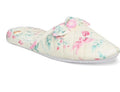 Charter Club Memory Foam Women’s Slippers XL 11-12 Yellow With Flowers