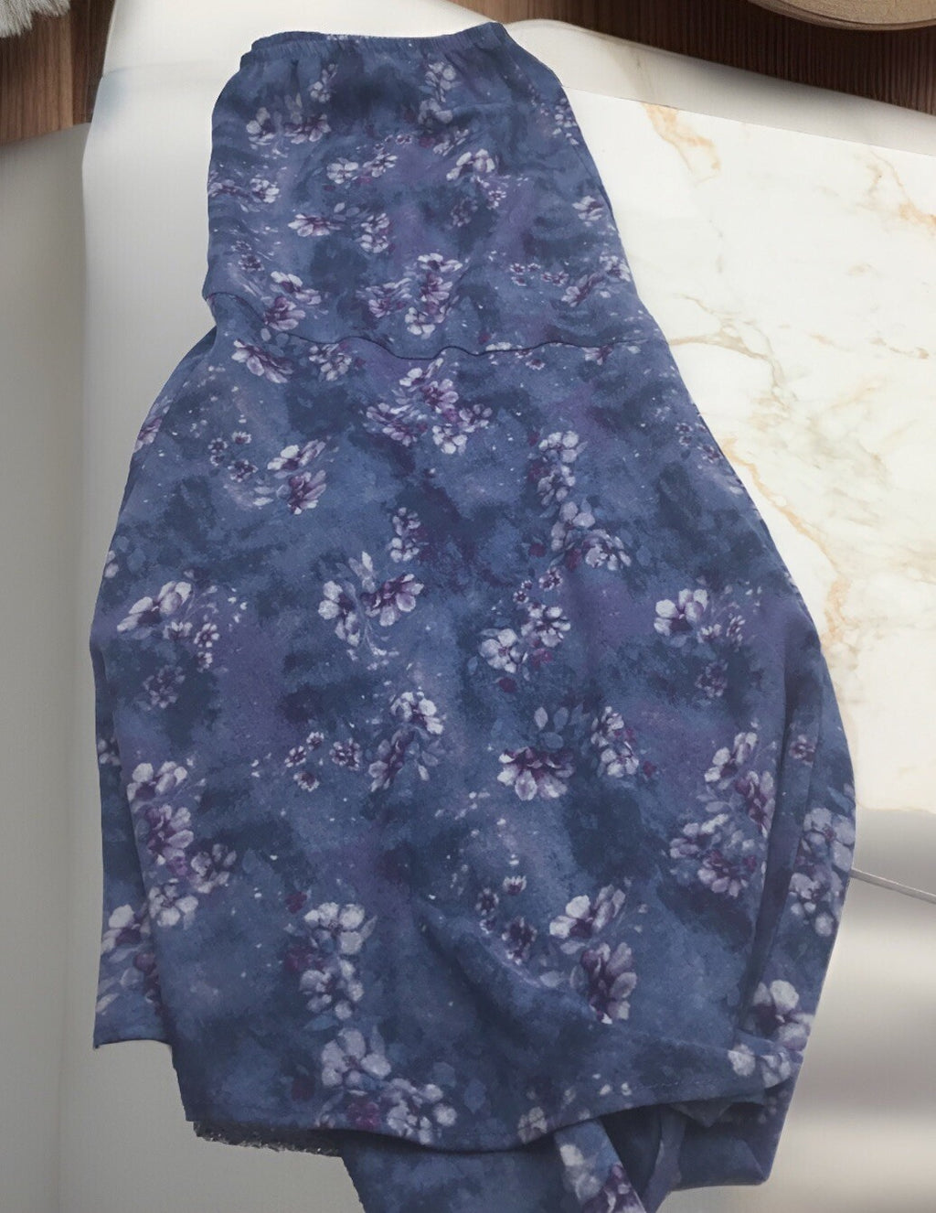 HIPPIE ROSE Juniors' Printed Asymmetric Maxi Skirt In Cobalt M 