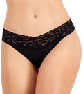 I.N.C. International Concepts Women's Lace-Trim Thong Underwear Black XL