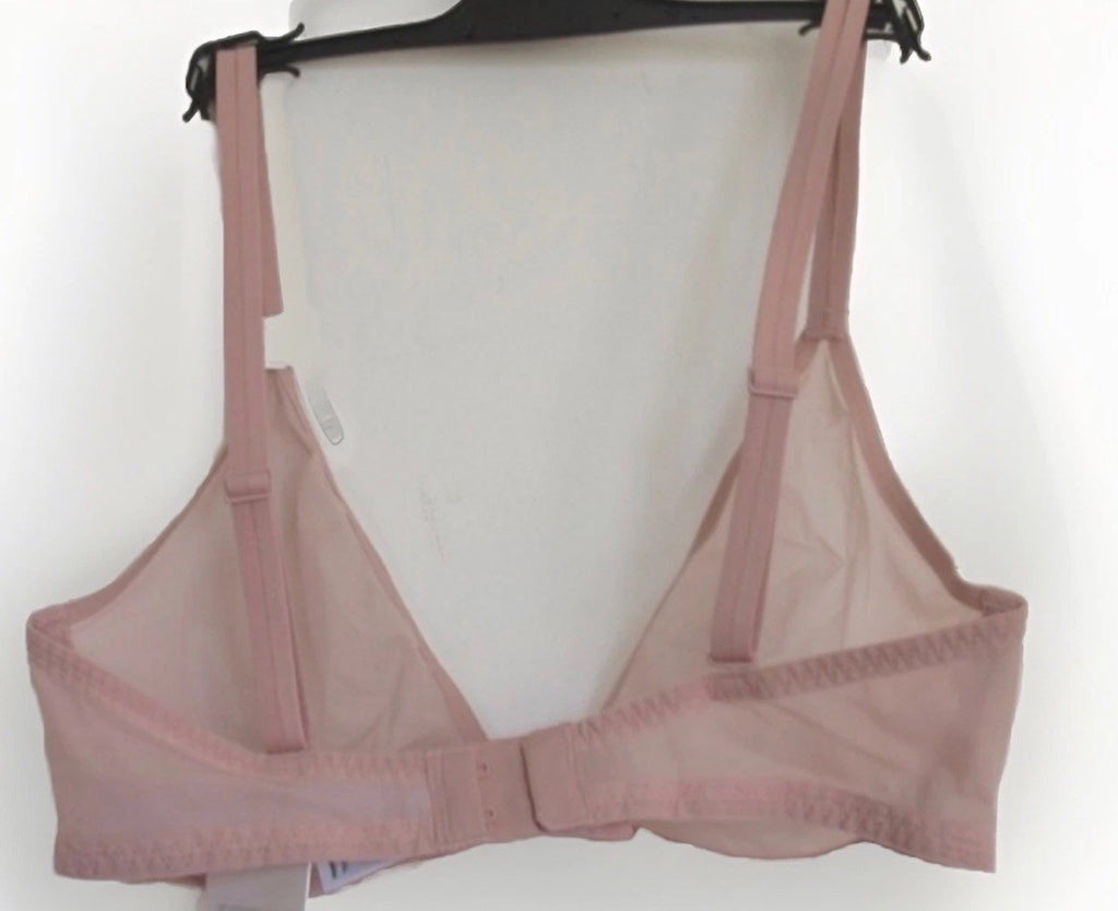 NWT Womens Calvin Klein Blush Sheer Marquisette Unlined Underwire Plunge Bra 34D