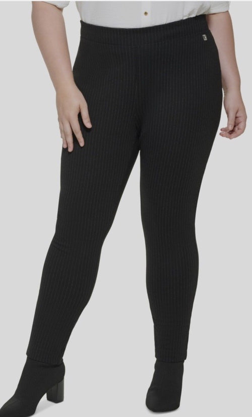 Calvin Klein Plus Size Pinstripe Pull-On Pants Plus Size OX 