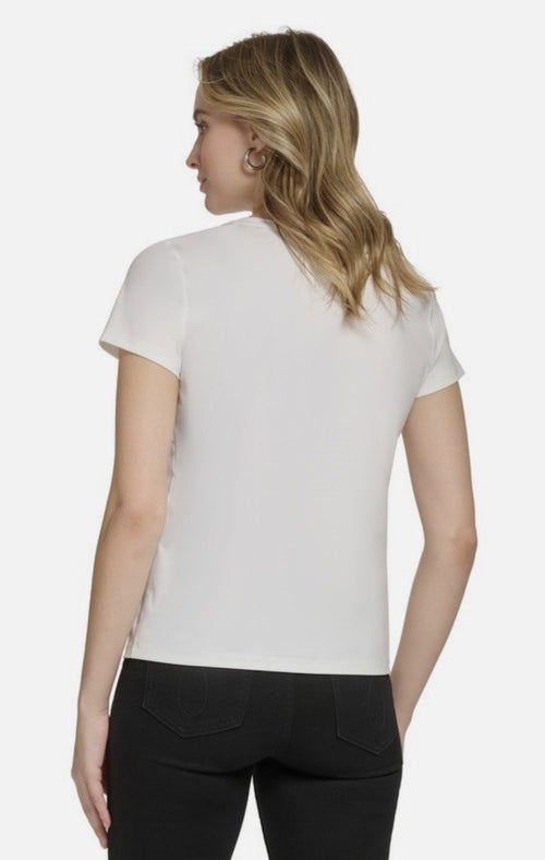 Calvin Klein Women's Crew Neck Tee Soft White Small 