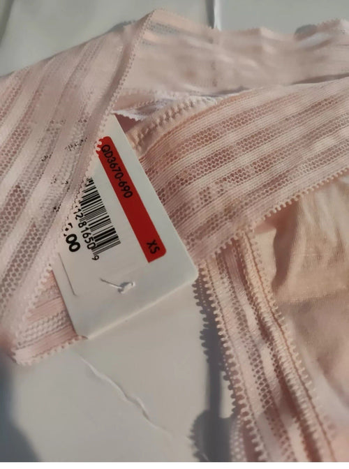 Calvin Klein Womens Striped Waist Thong Underwear Pink  Modal QD3670 XSmall 