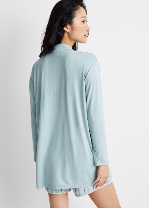 State of Day Women's Knit Open Front Cardigan, Gray Mist, LARGE
