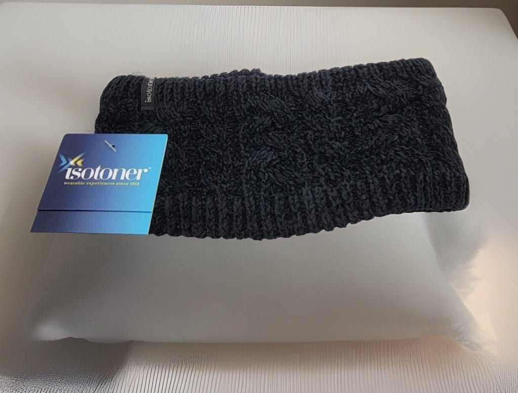 Isotoner Signature Womens Chenille Headband Black ONE SIZE