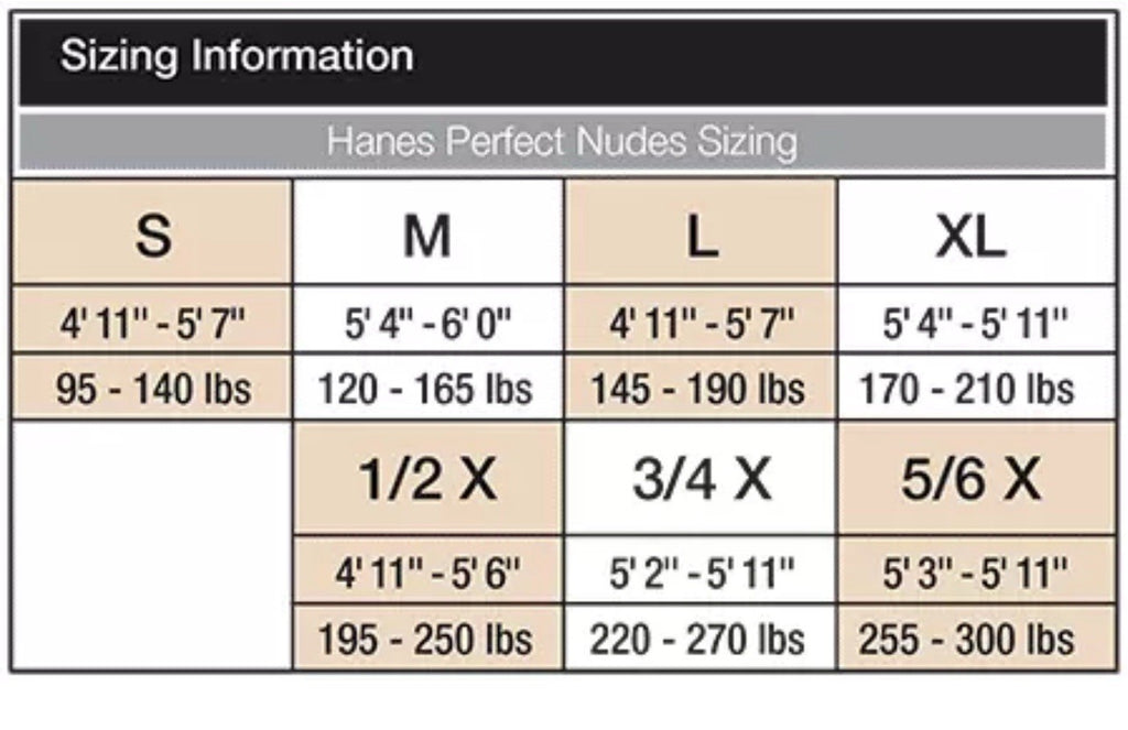 Hanes Perfect Nudes Tummy Control ComfortFlex Wicking Pantyhose bronze sz 3/4X
