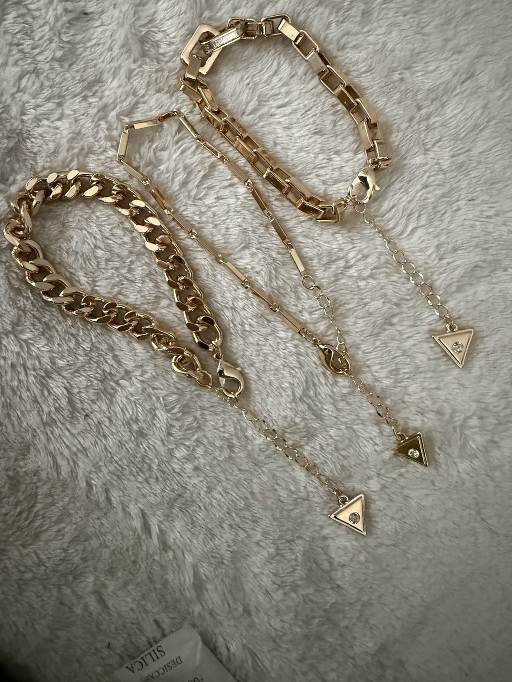 Guess Gold-Tone 3- Pc. Set Link Bracelets - Gold Champagne Set of Line Bracelets