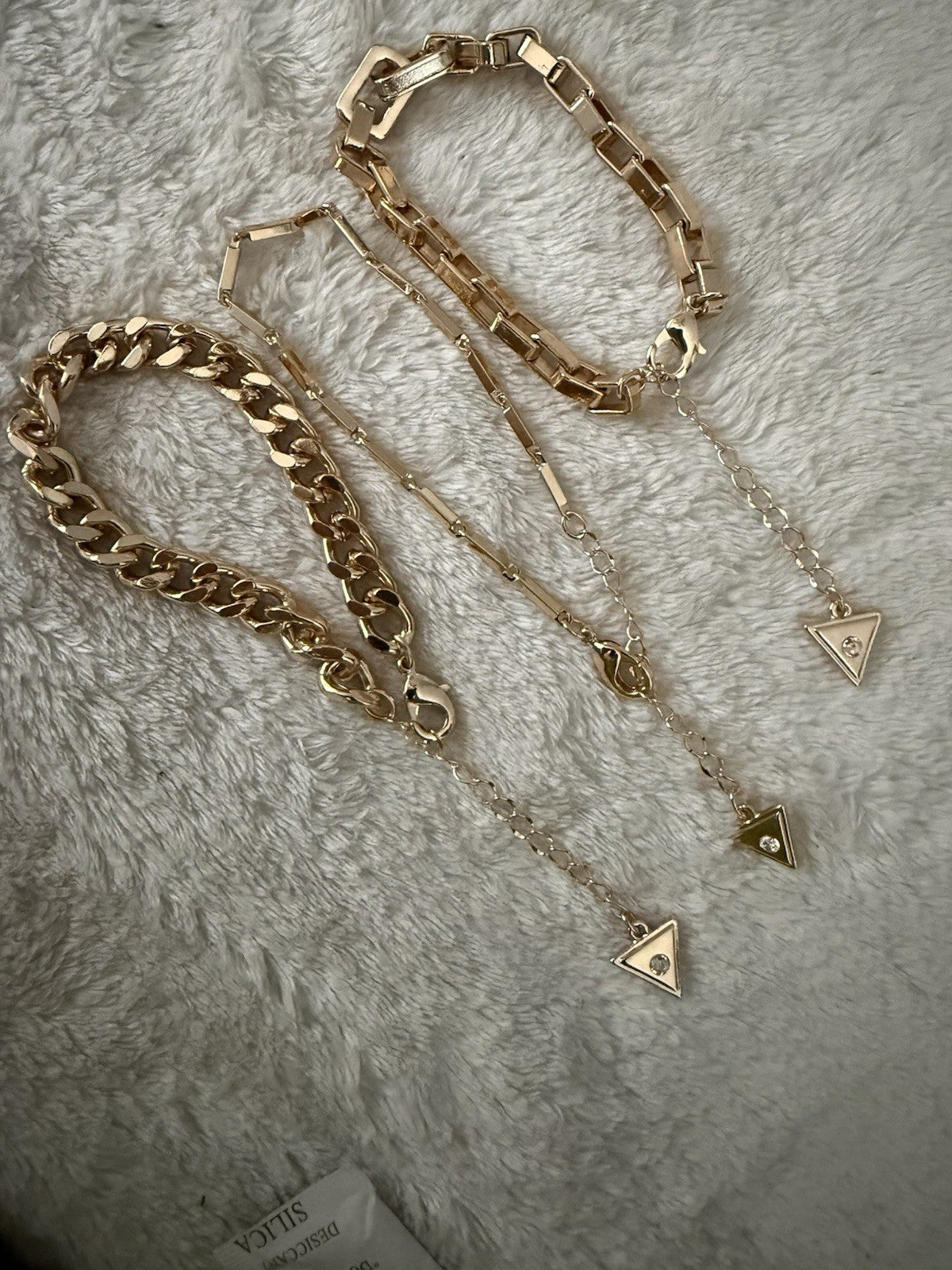 Guess Gold-Tone 3- Pc. Set Link Bracelets - Gold Champagne Set of Line Bracelets