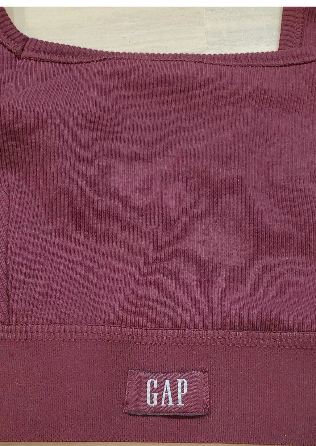 Gap Women's Logo Comfort Square-Neck Bralette GPW01052 - Windsor Wine Size L