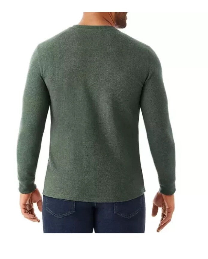 Member’s Mark, Men’s Long Sleeve Thermal Henley, NWT, Size X-Large, Midnight Gre