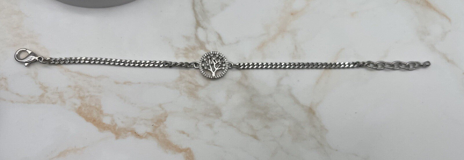 tree of life circle bracelet sterling silver
