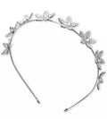 N.C. International Concepts Silver-Tone Crystal Flower Headband