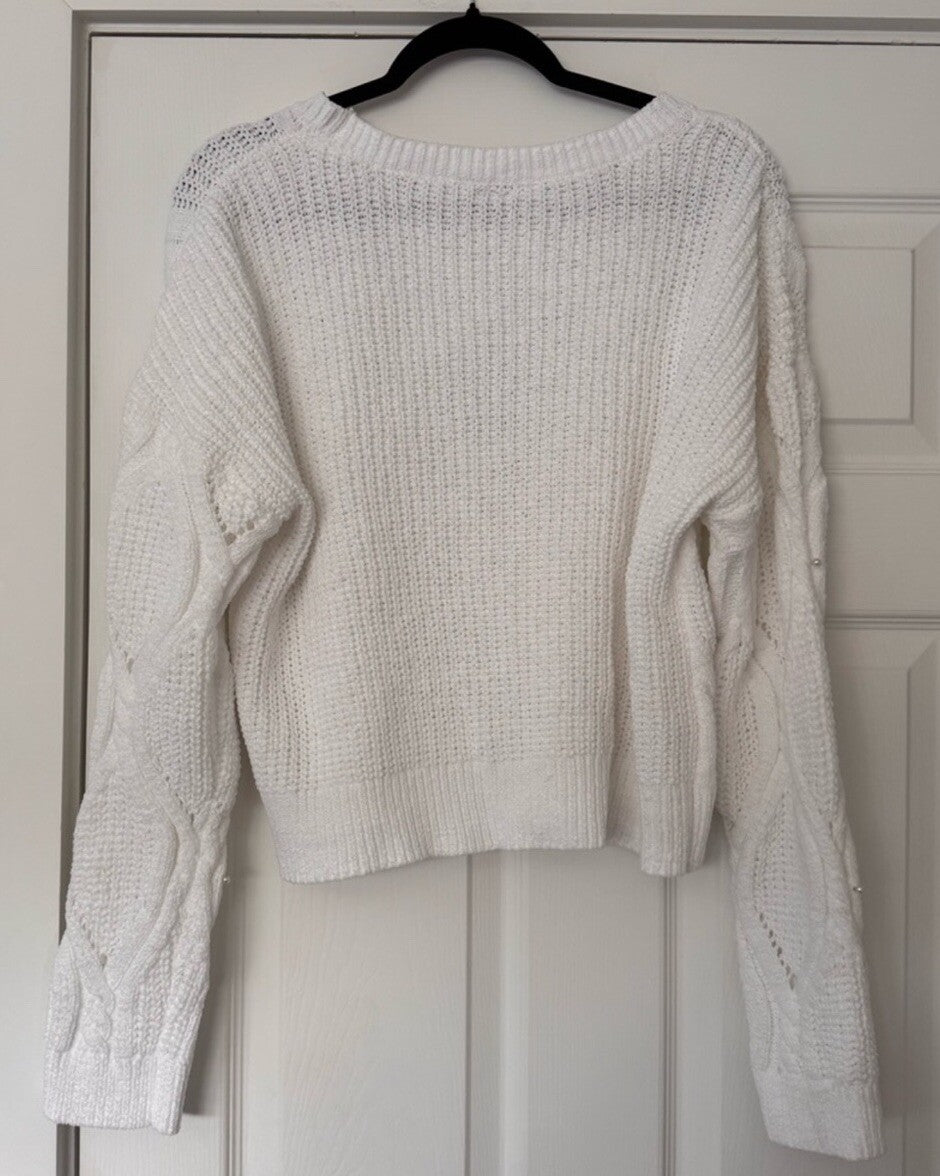 Planet heart Pullover Sweater Bright White S