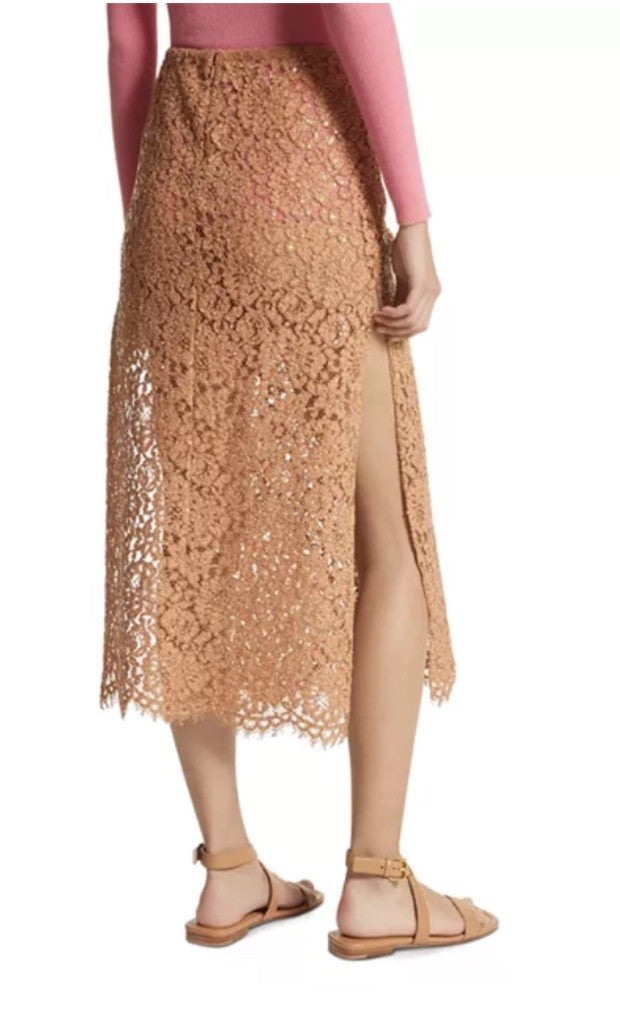 Michael Kors Women's Lace Trim Sequin Skirt, Size 4 Color Sustan