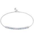 Giani Bernini Cubic Zirconia Linear Ankle Bracelet Aqua