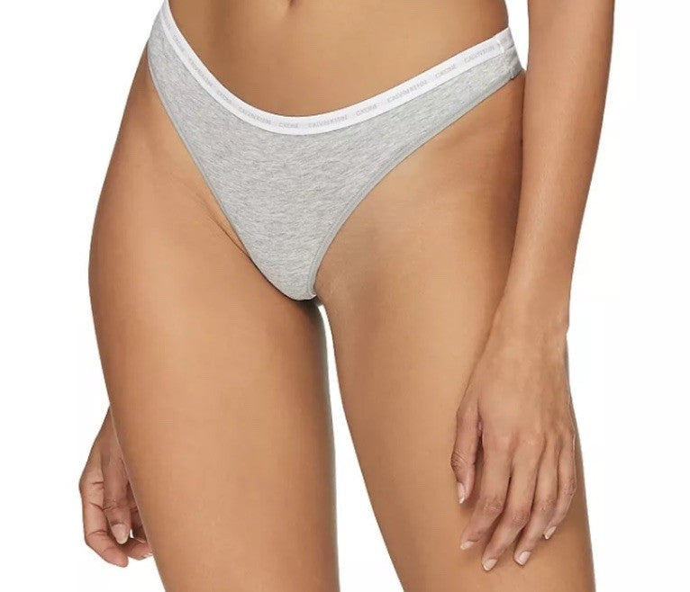 Calvin Klein CK One Cotton Singles Thong Underwear Heather Gray XL