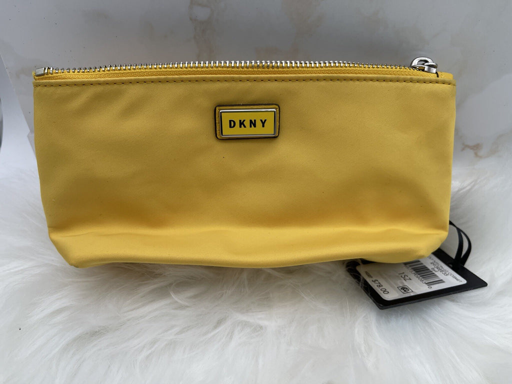 DKNY Poly Nylon Lg Cosmet Yellow Bag