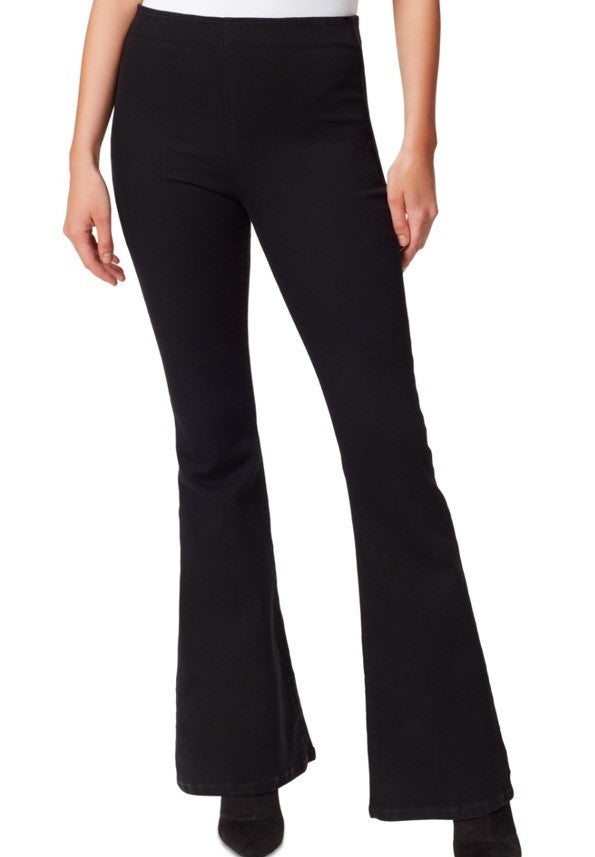 Jessica Simpson Women's Black Pull-On Cotton Denim Flare Jeans Pants Size 25
