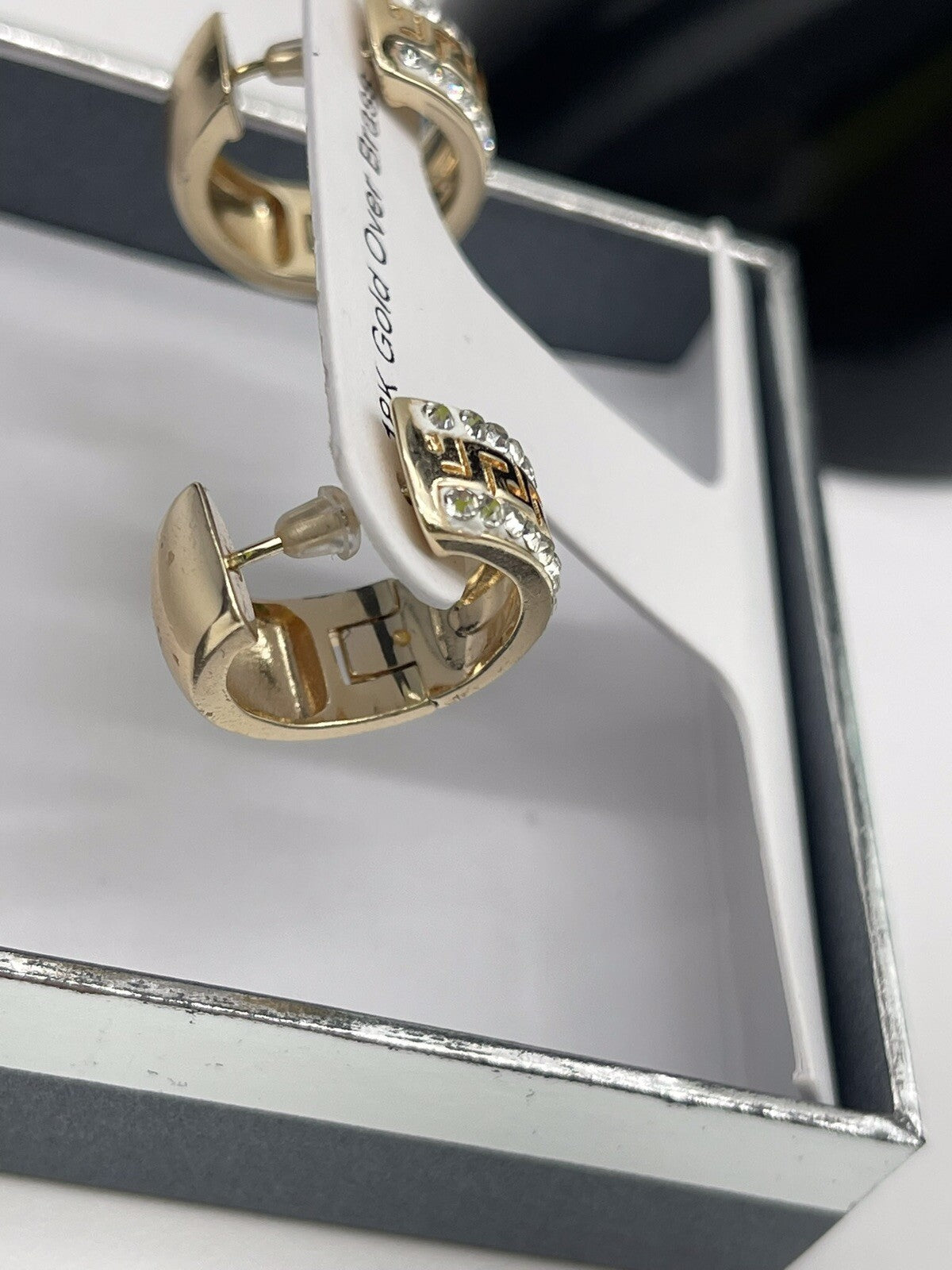 And Now This 18k Gold Over Brass Hoop 