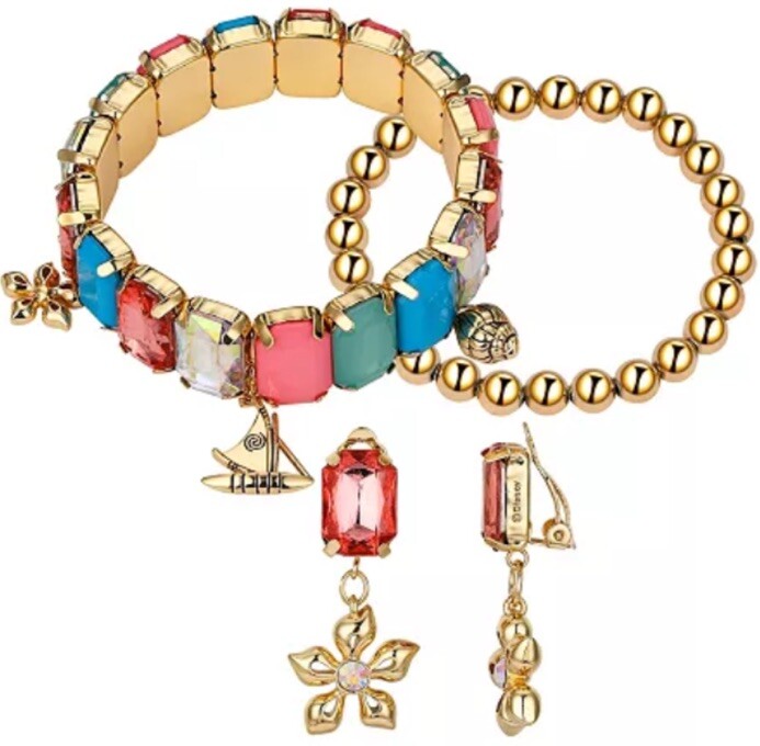 Kid's Princess Moana Multi Bracelet and Earring Set