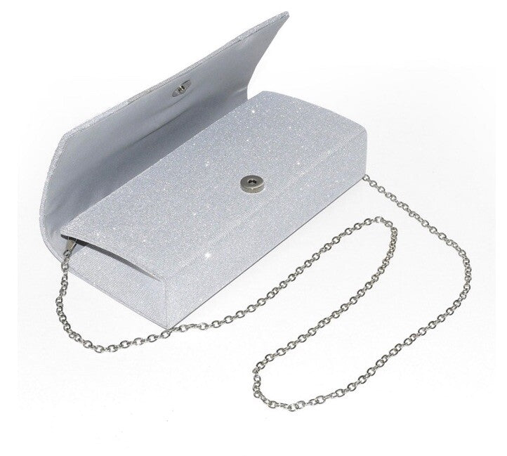 Club Rochelier Ladies Glitter Evening Bag With Pleats 