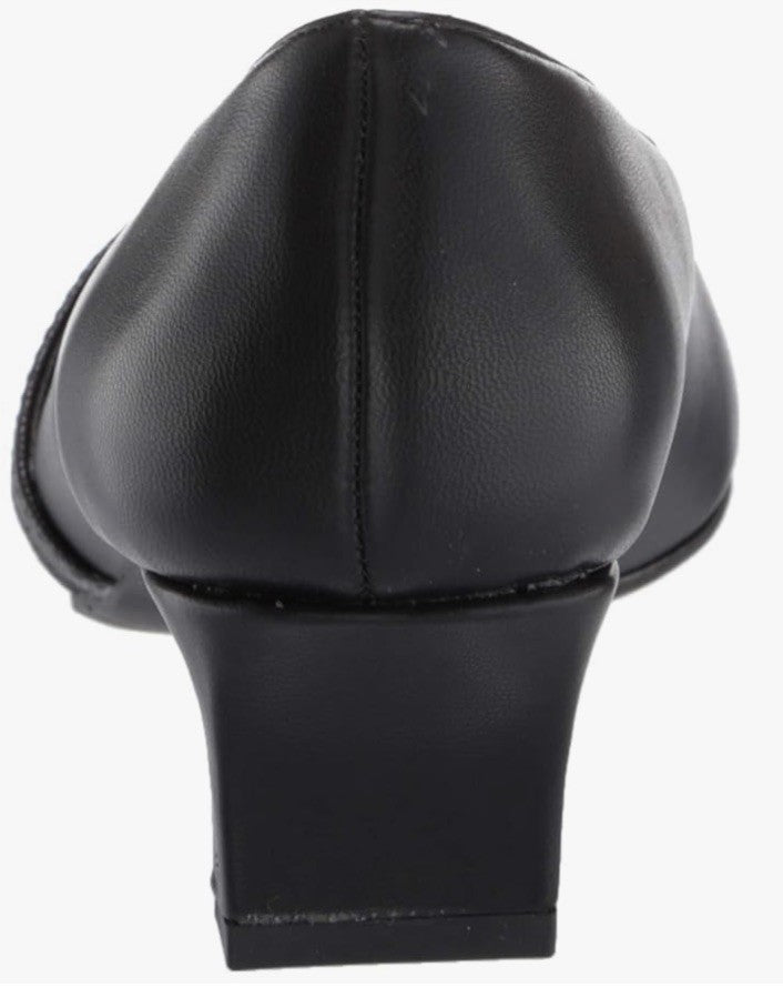 Easy Street Women's Entice Squared Toe Pumps, Black Lizard Size 8.5M