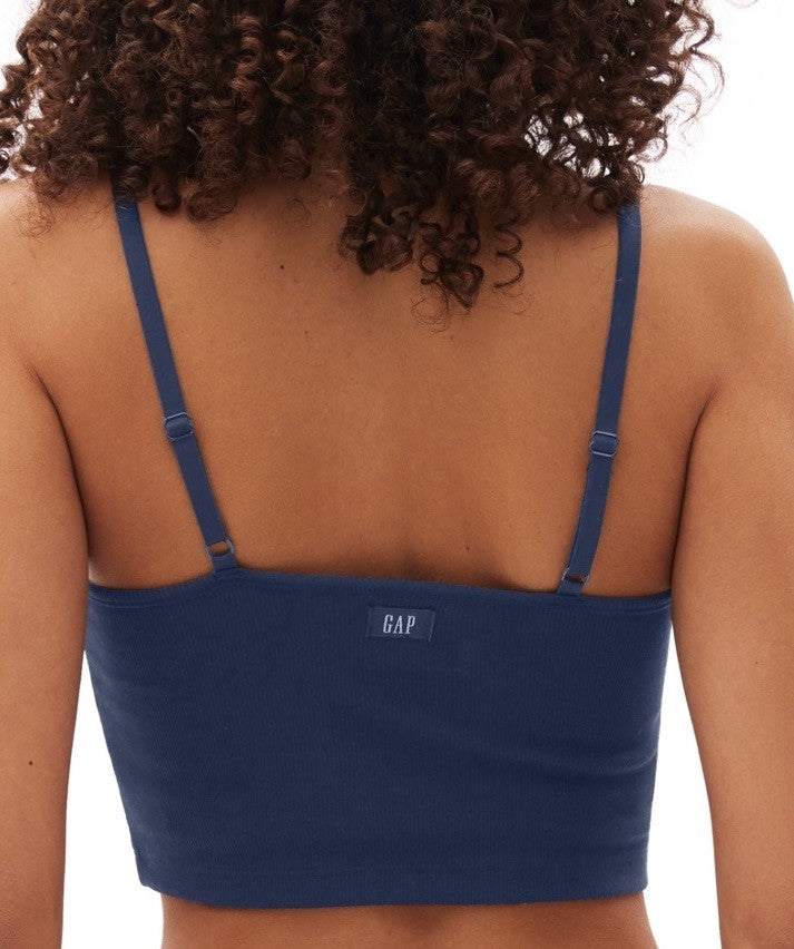 GapBody Women's Logo Comfort Cropped Bralette GPW01042 XL Navy