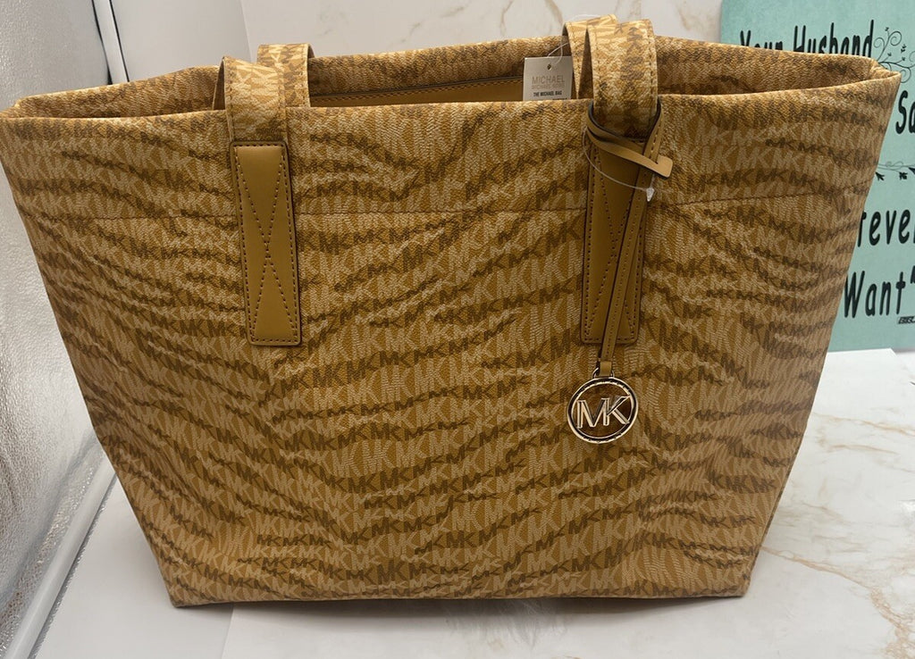 NWT Michael Kors Michael Bag MK Logo Marigold Large Tote $298